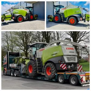 CLAAS Jaguar 930 forage harvester with large maize header – high-performance silage machine for chopping maize and grass for livestock feed