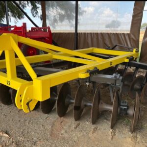Used yellow disc harrow for soil preparation – secondhand farming equipment in South Africa